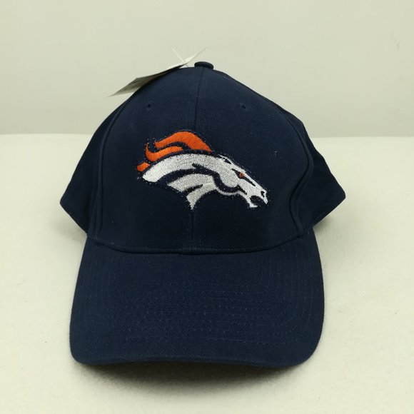 NWT Vintage 90s Logo 7 Denver Broncos Light Up Logo Strapback Hat Cap - Picture 1 of 9